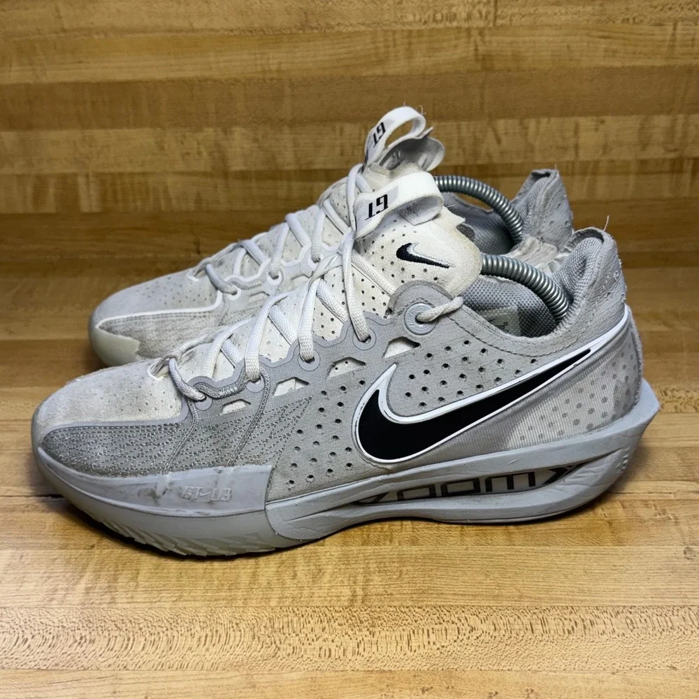 Nike Air Zoom GT Cut 3 Grey White Black Basketball Shoes IB4458-002 Mens 9